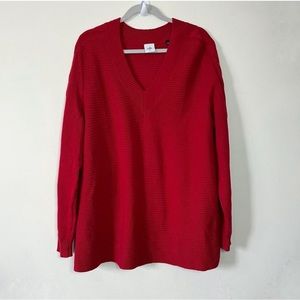 Cabi Bright Red Standout Pullover Sweater